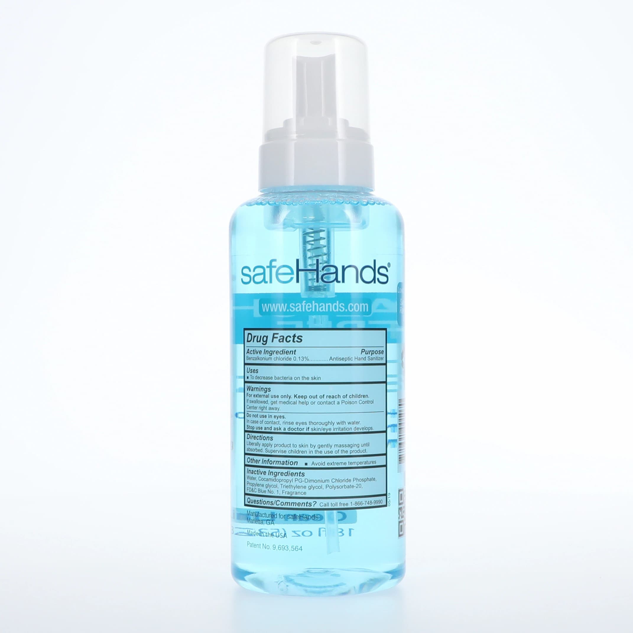 SafeHands Foam Sanitizer, Alcohol-Free, 18 oz/Bottle thumbnail 2