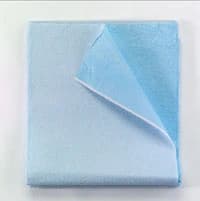 Tidi Products Everyday Equipment Drape Sheets, Blue, 1-Ply Tissue with Poly Backing, 40" x 48", 100/Box, 980924 - Drape Sheets - Blue, 1 Ply with Poly, 40" x 48" - Image 1