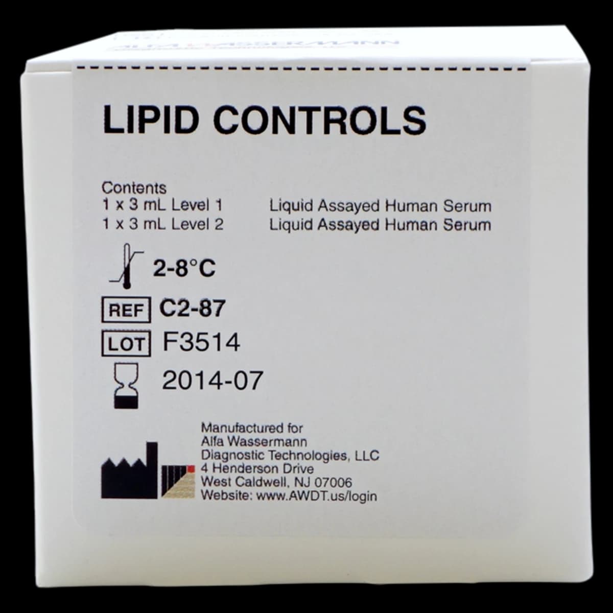Alfa Wassermann Lipid Level 1-2 Control, Each - Lipid Control - Image 1