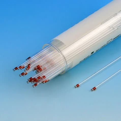 Globe Scientific Microhematocrit Sodium Heparin Capillary Tube, Red, Soda Lime Glass, 1000/Case - Tube Mhct Red Sod Heparin - Image 1