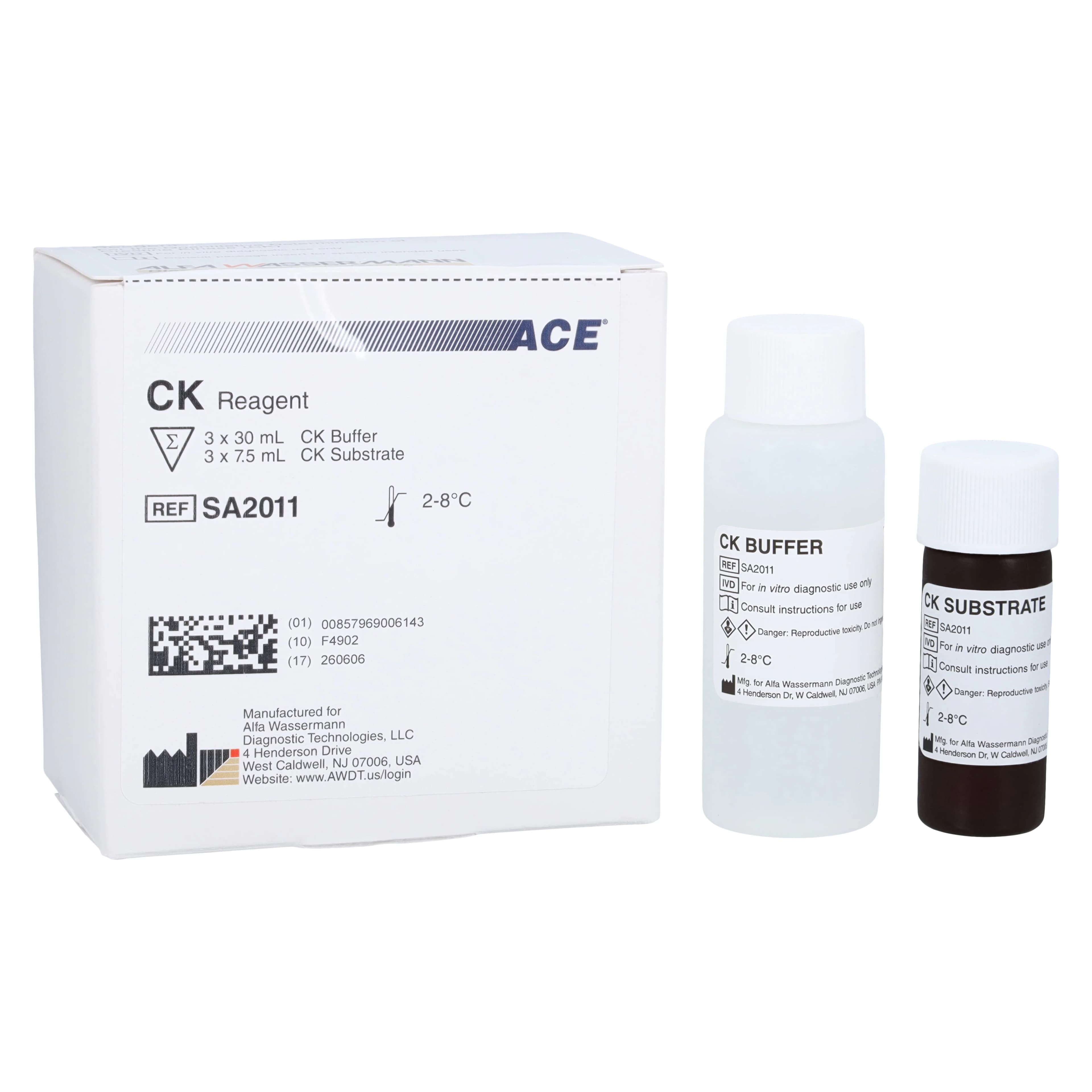 CK Test ACE, Creatine Kinase Reagent, 3x12mL, 480 Count Kit, 480/Box - CK Test ACE - Image 1