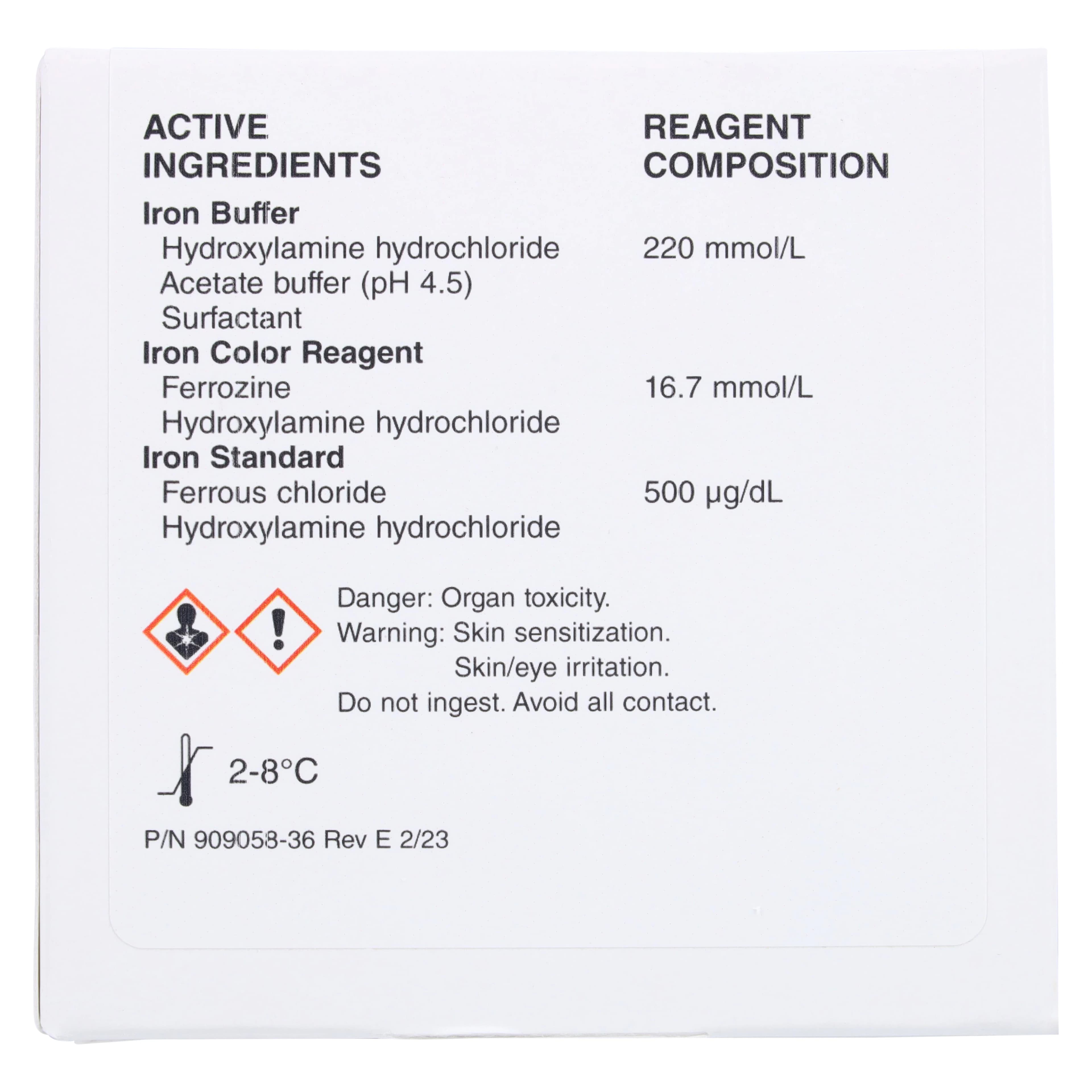 Total Iron Reagent Ace, Iron Reagent B 2x30mL, Color 2x5mL, Standard 1x5mL, 240 Count, 2/Box thumbnail 8