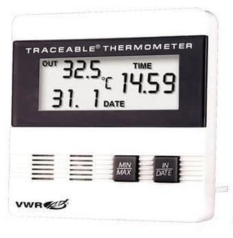 Traceable Laboratory Thermometer, ABS Plastic, -40 to 80°C, Internal Probe, Min/Max Memory, LCD, ISO 17025/A2LA/NIST - Thermometer Traceable - Image 1
