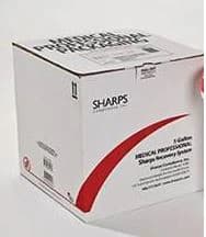Sharps Compliance Replacement Mailer Box, Red/White, 8.5 x 12 x 12.25 in, Cardboard, for Recovery System, Non-Sterile, Disposable, Each - Box Mailer USPS - Image 1