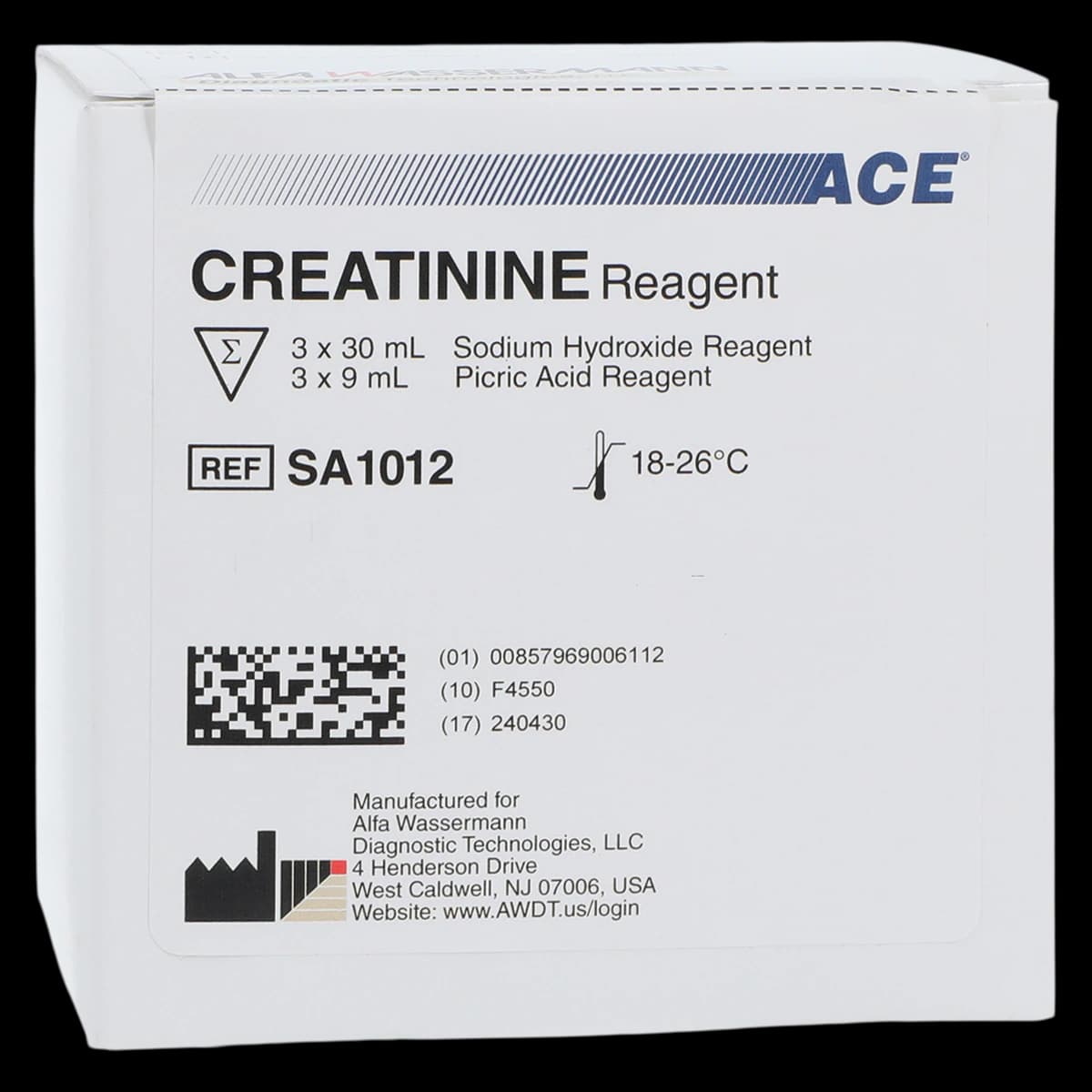 Creatinine Test Ace, 3x30mL, 560 Count Kit, 01KT0J0A1CW9X6J9KFYZPWJ3QF - Creatinine Test Ace 3x30mL - Image 1