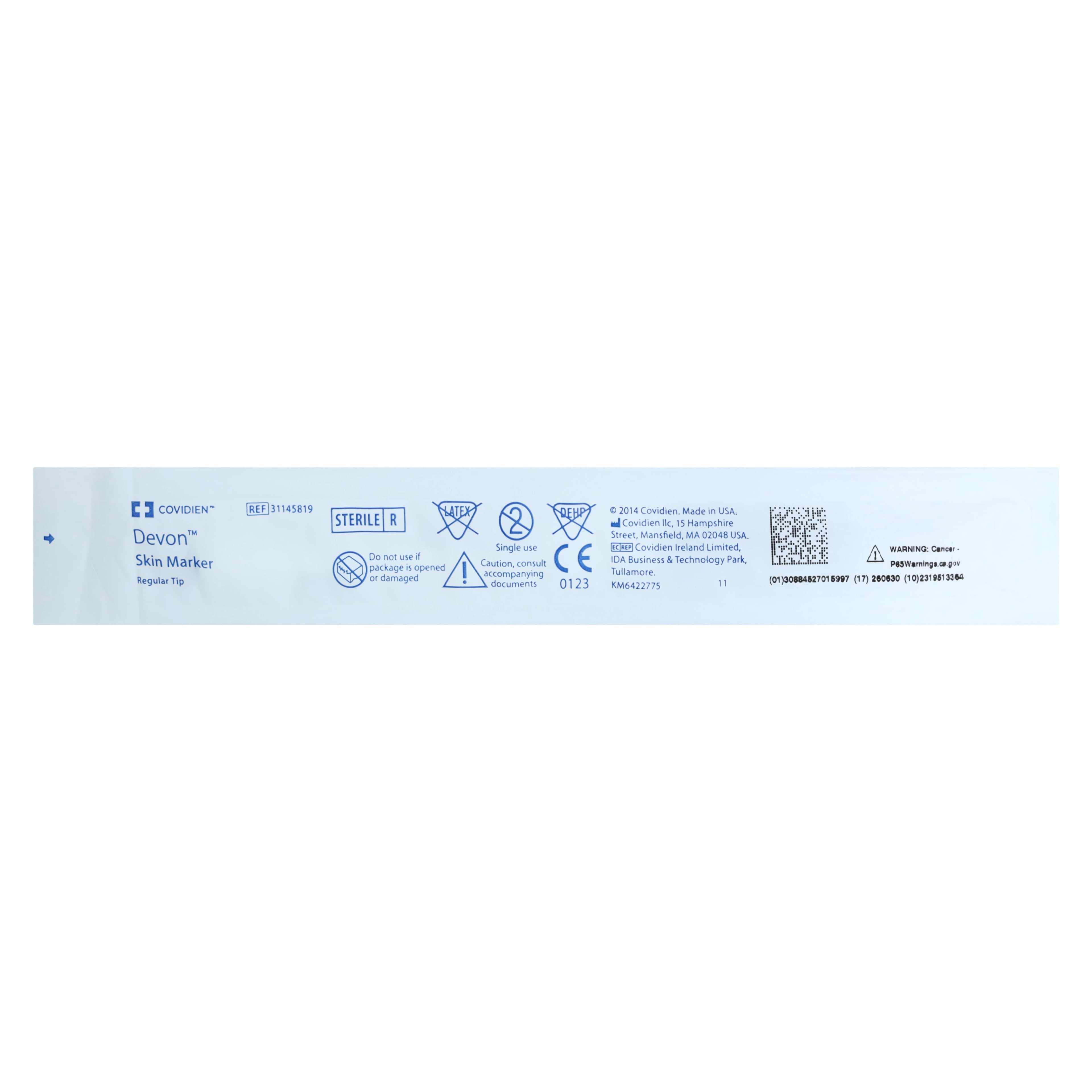 Cardinal Health Devon Surgical Skin Marker, Regular Tip, Violet, Sterile, 25/Box, 31145819 thumbnail 3