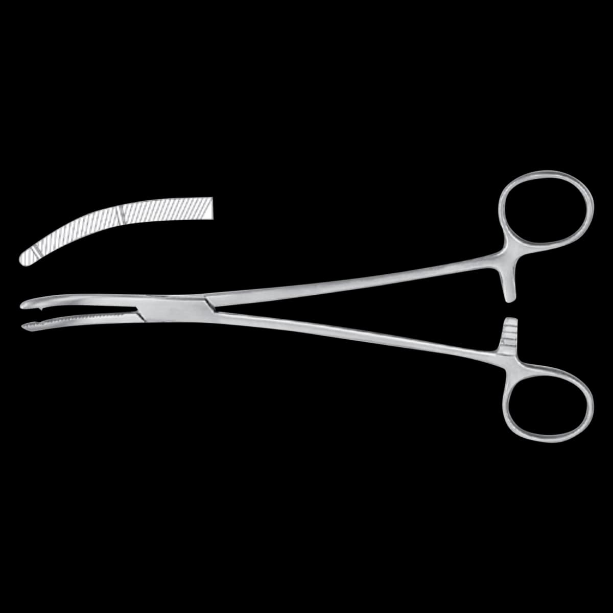 Meister-Hand Heaney Forceps, Curved, 8-1/4", Stainless Steel - Heaney Forceps - Image 1
