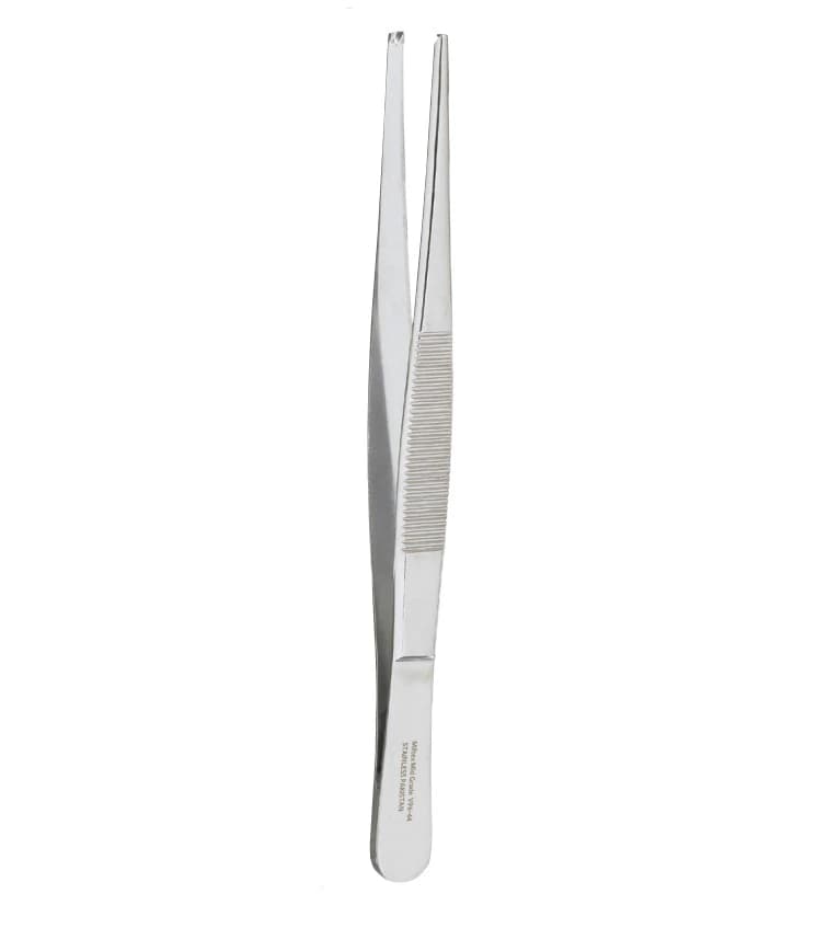 Miltex Vantage Tissue Forceps, 6 inch, 1 x 2 Serrations - Tissue Forceps, 6, 1 x 2 - Image 1
