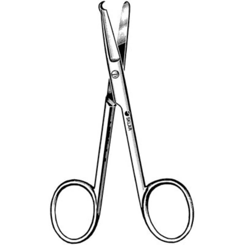 Sklar Spencer (Littauer) Stitch Scissors, Straight, 4-1/2", Stainless Steel, Non-Sterile, Reusable, Each - Spencer Scissor Stitch - Image 1