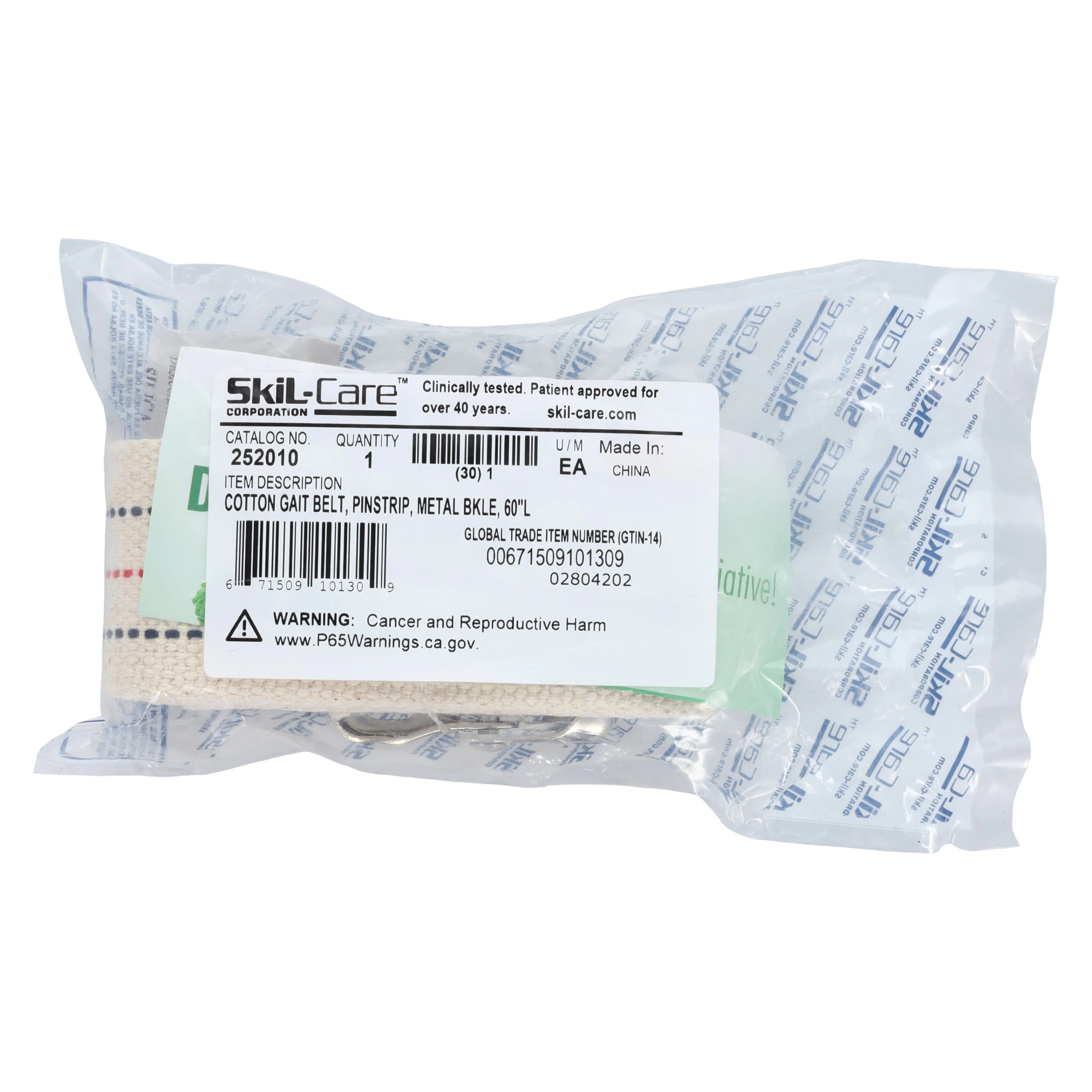 Skil-Care Gait Belt with Metal Buckle, Cotton, 2" x 60" thumbnail 3