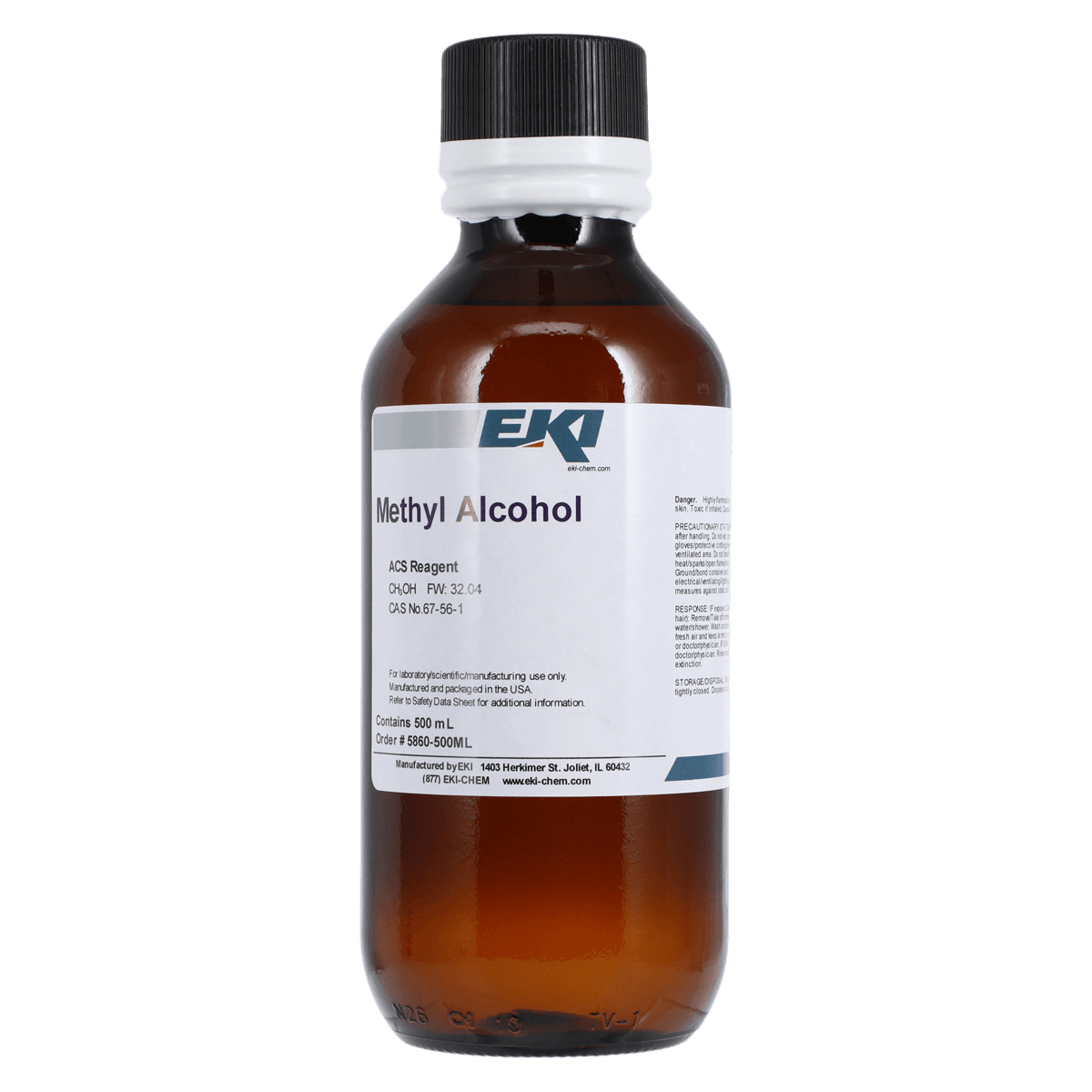 Methanol ACS Reagent, 16 oz Bottle - Methanol ACS - Image 1