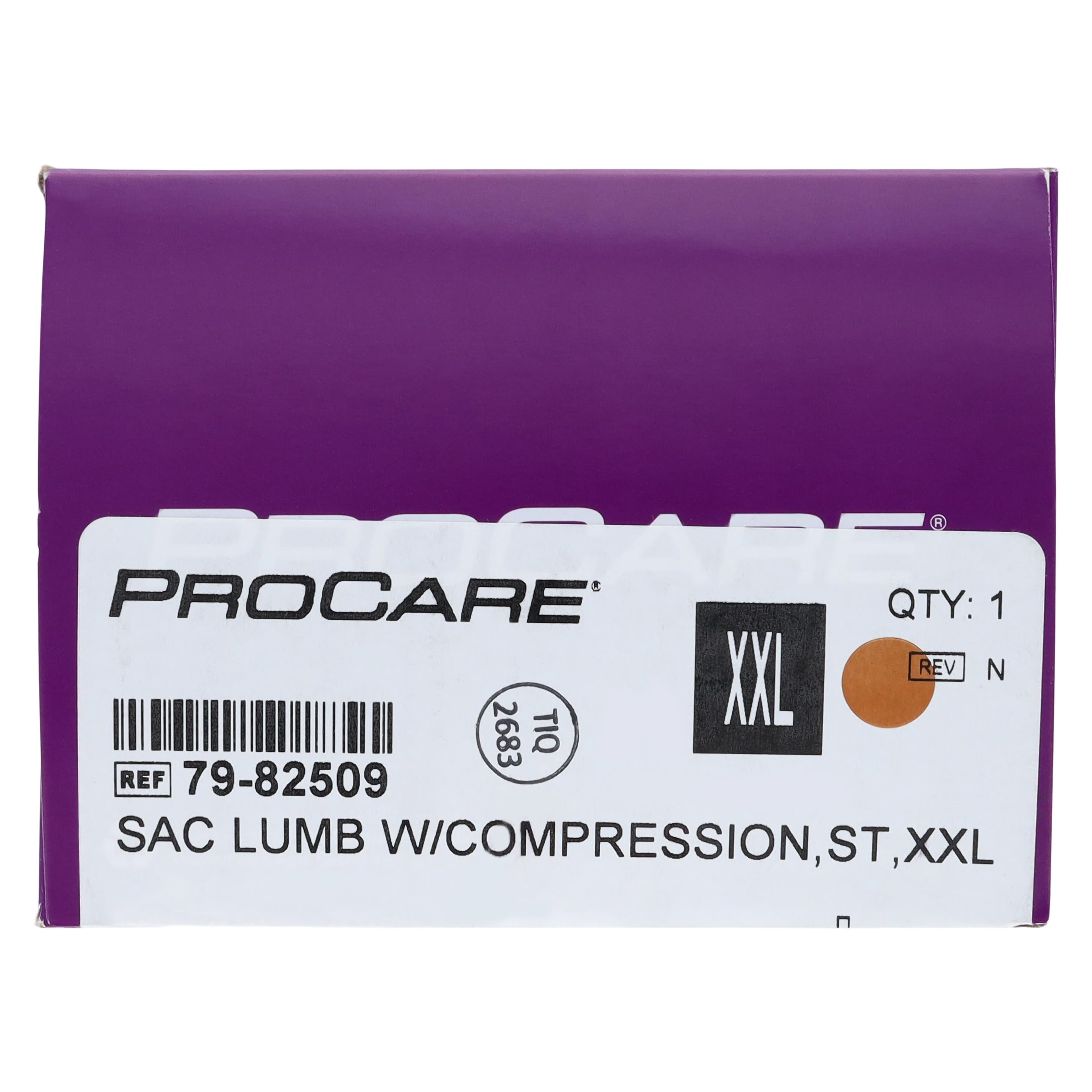 Procare Lumbar Sacral Support with Compression Strap, Black, Adult 2X-Large, 53-59" thumbnail 5