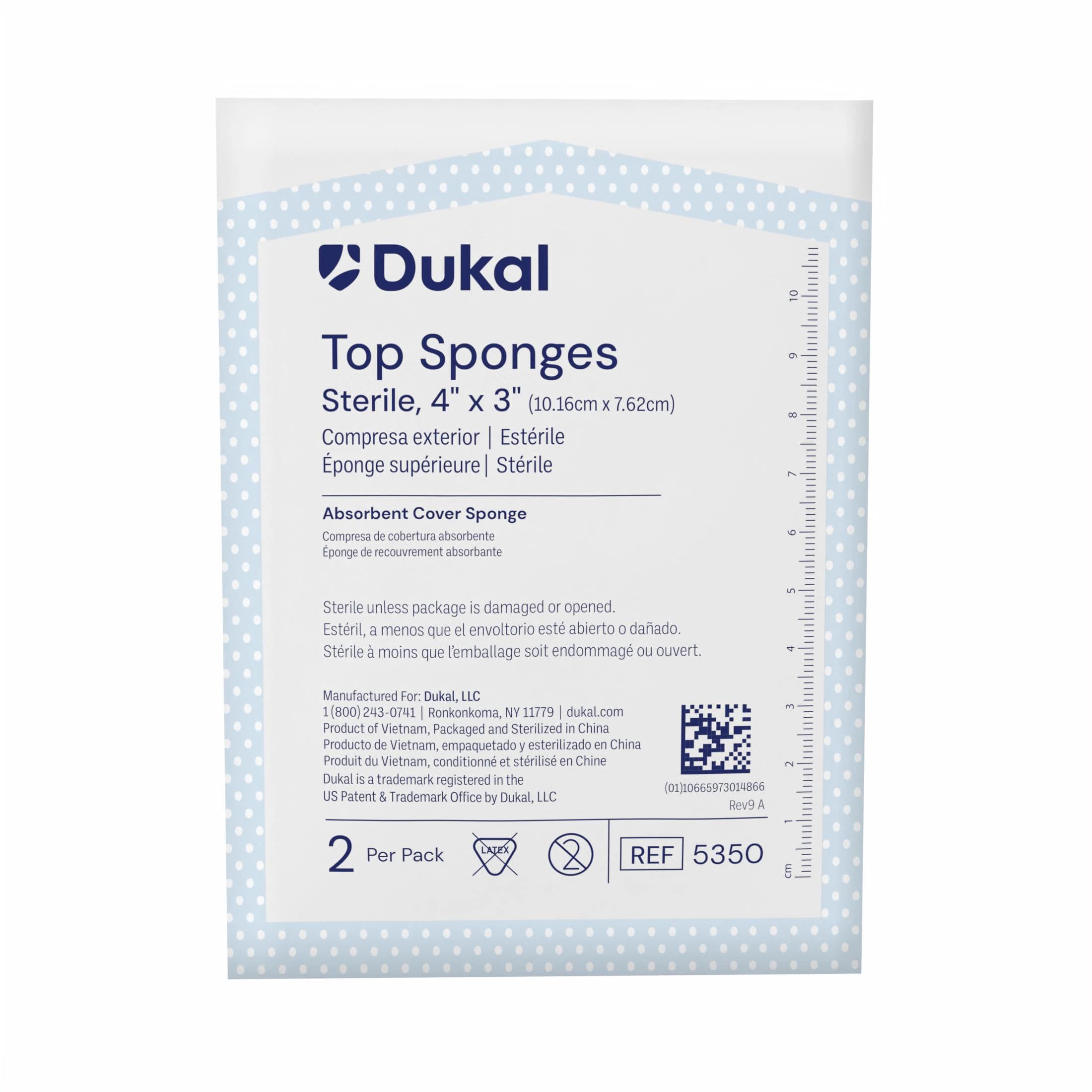 Dukal Sponge Top Nonwoven ST, Rayon/Polyester Blend, 3x4", Sterile, Latex-Free thumbnail 2