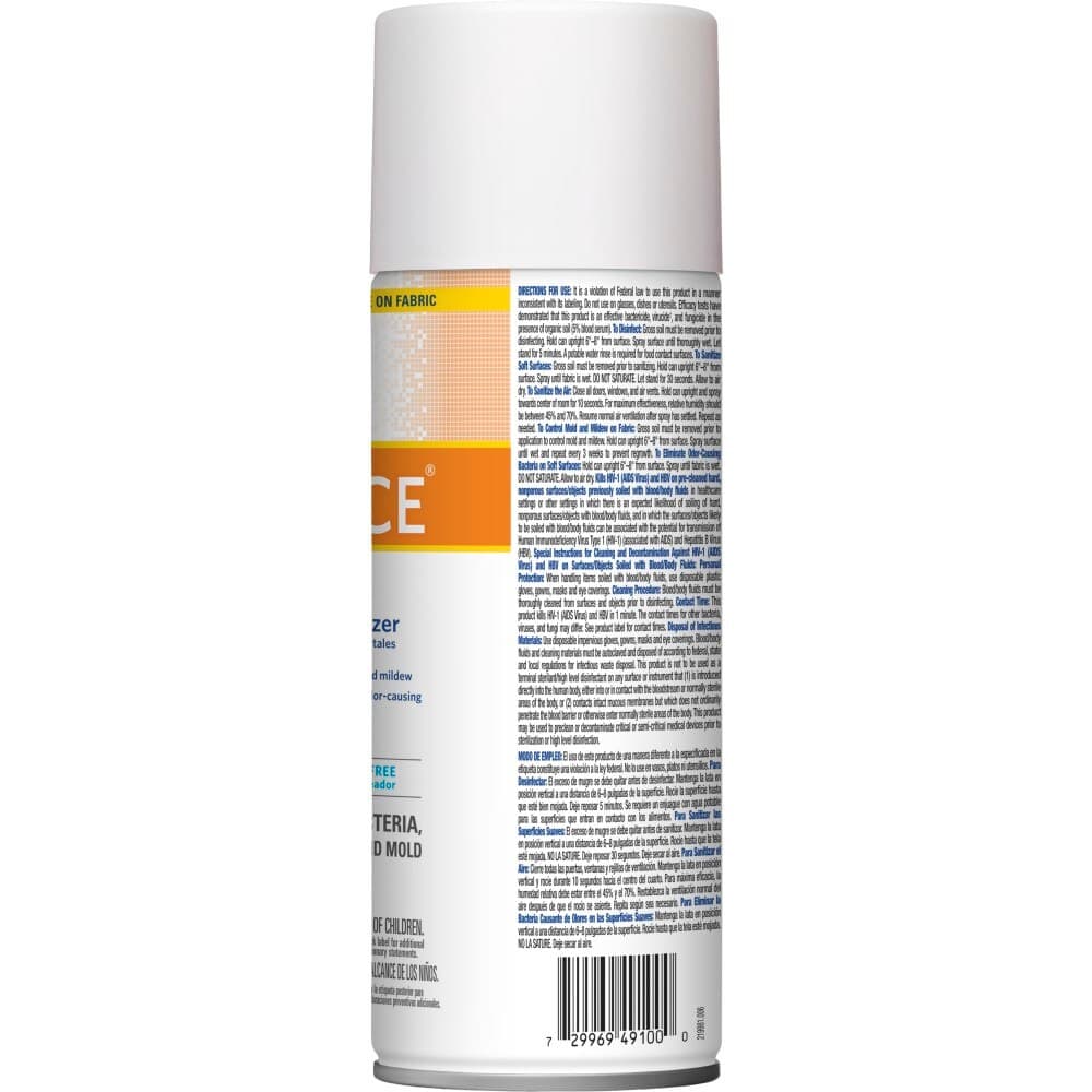 Clorox Healthcare Citrace Hospital Germicidal Deodorizer Aerosol Spray, Citrus, 14 oz Can, EPA 67619-29 thumbnail 5