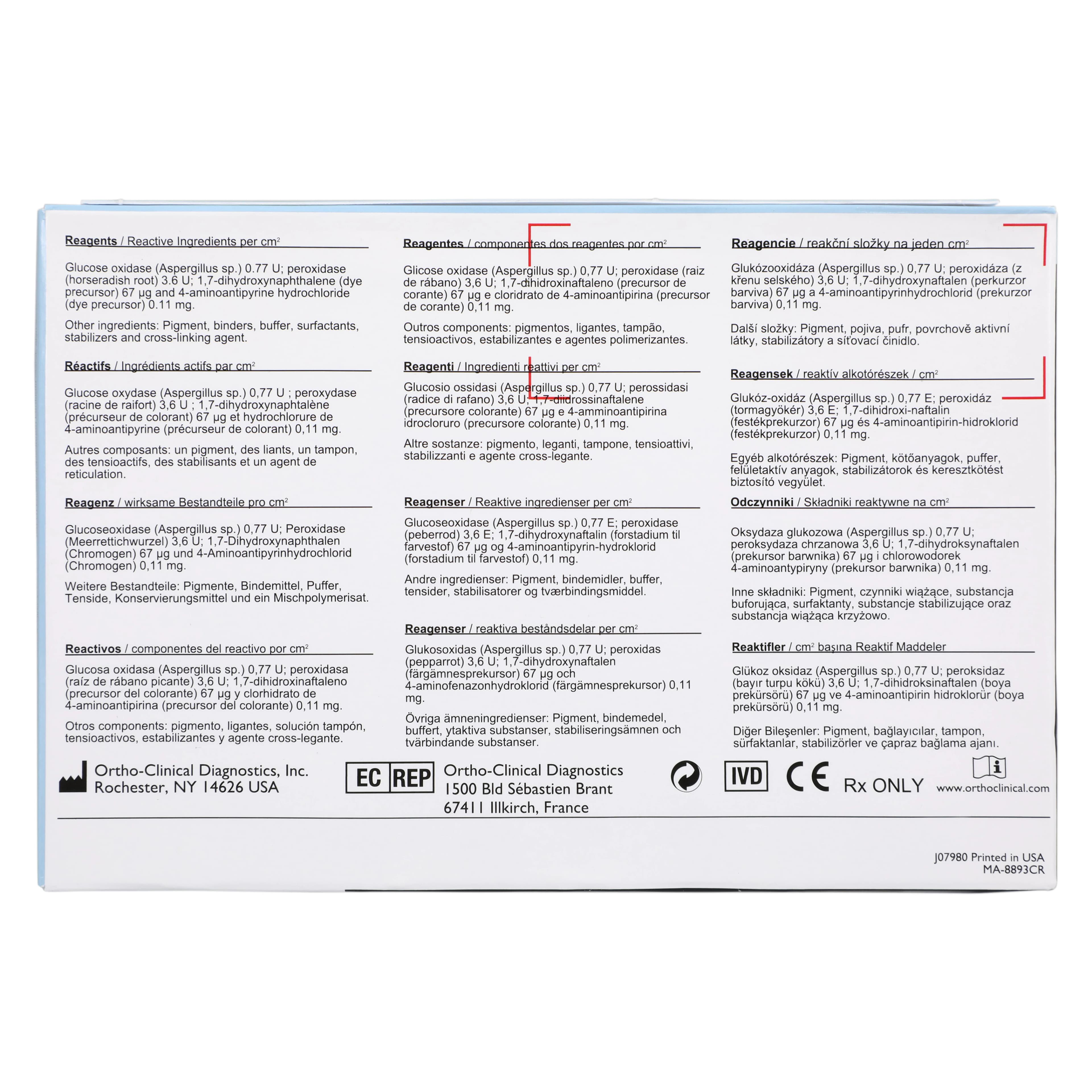 Vitros MicroSlide TRIG Triglyceride Reagent Test Slides, 300/Box thumbnail 2