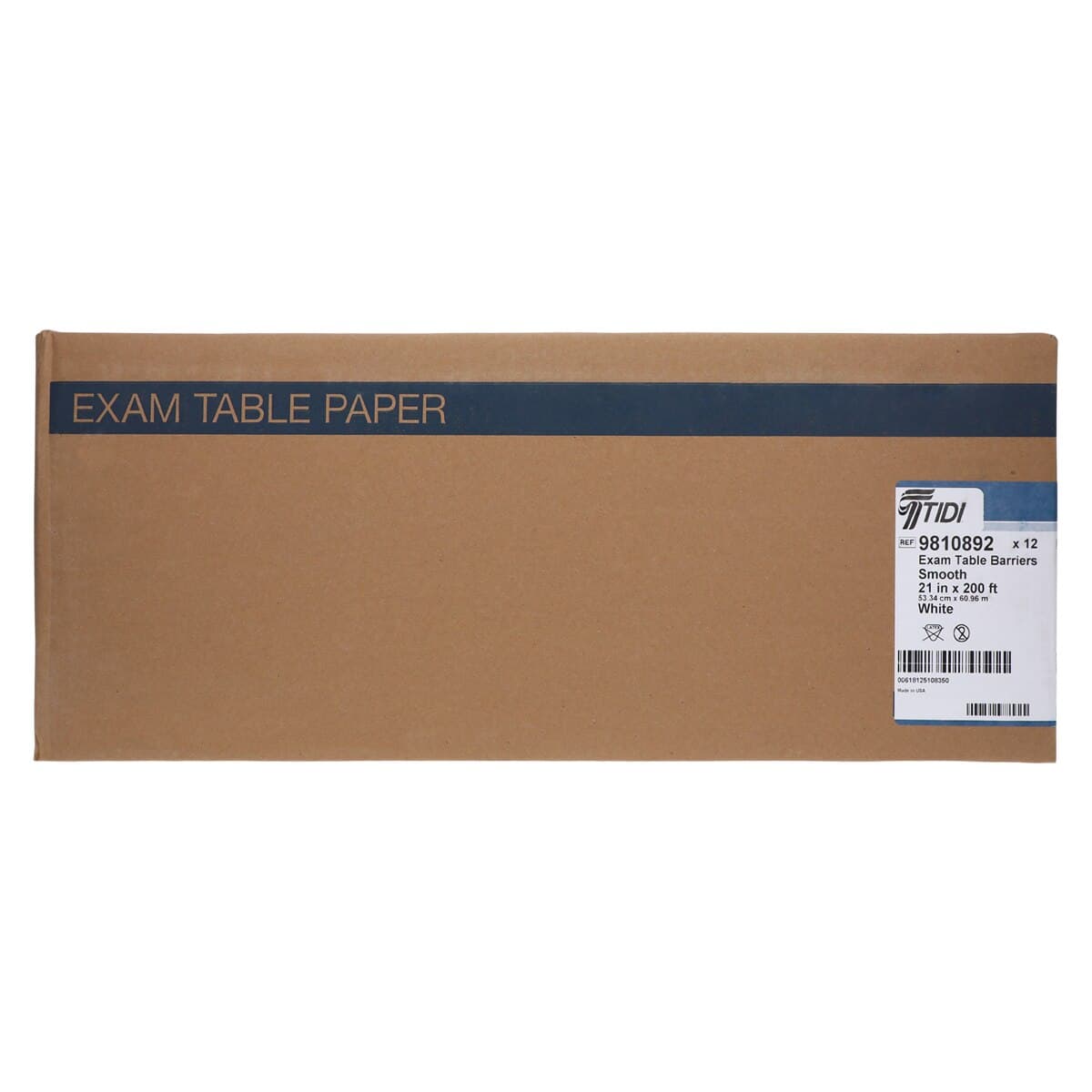Tidi Products Exam Table Paper, Smooth, White, Non-Sterile, 21 in x 200 ft, 12/Case thumbnail 3