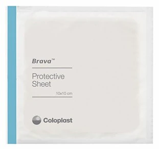 Coloplast Brava Protective Sheets, 4" x 4", Box of 10 - Barrier Skin Pctv Sheets Brava - Image 1