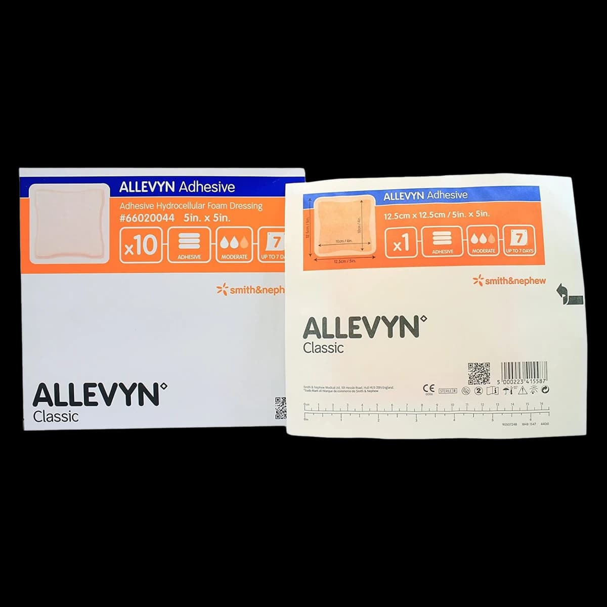 Allevyn Adhesive Hydrocellular Dressing, 5x5" Sterile, Non-Adherent, Absorbent, Latex-Free - Allevyn Adhesive Dressing - Image 1