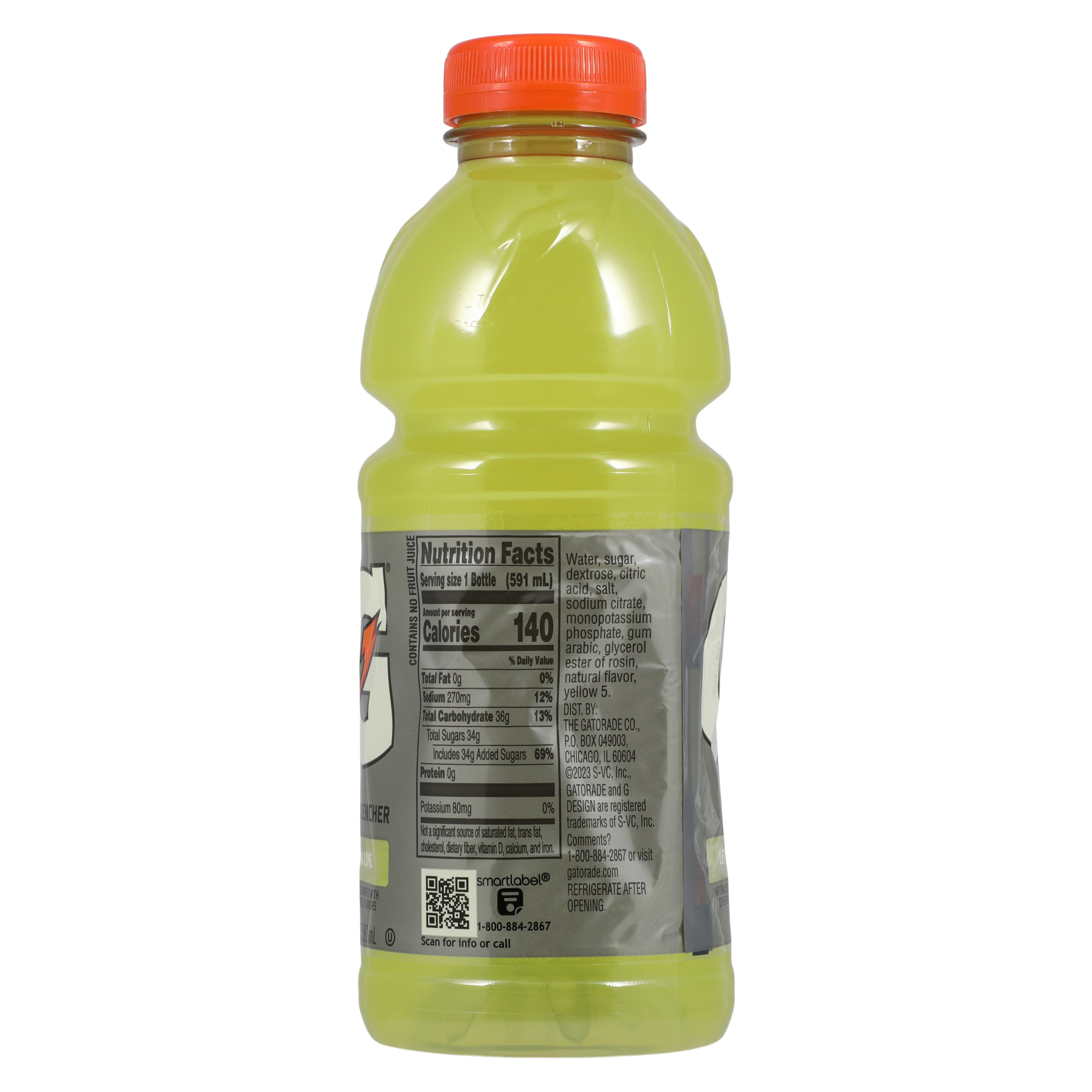 Gatorade Lemon Lime Sports Beverage, 20 oz Wide Mouth Bottle, 24/Case thumbnail 2