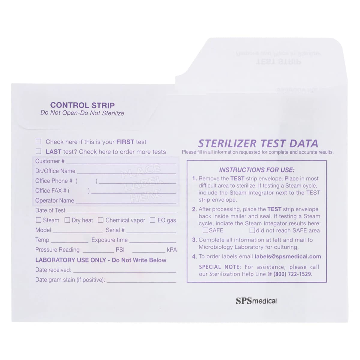 PassPort Plus Sterilizer Monitoring Service, Mail-In Biological Indicator, 52/Pk, PP-052 thumbnail 3