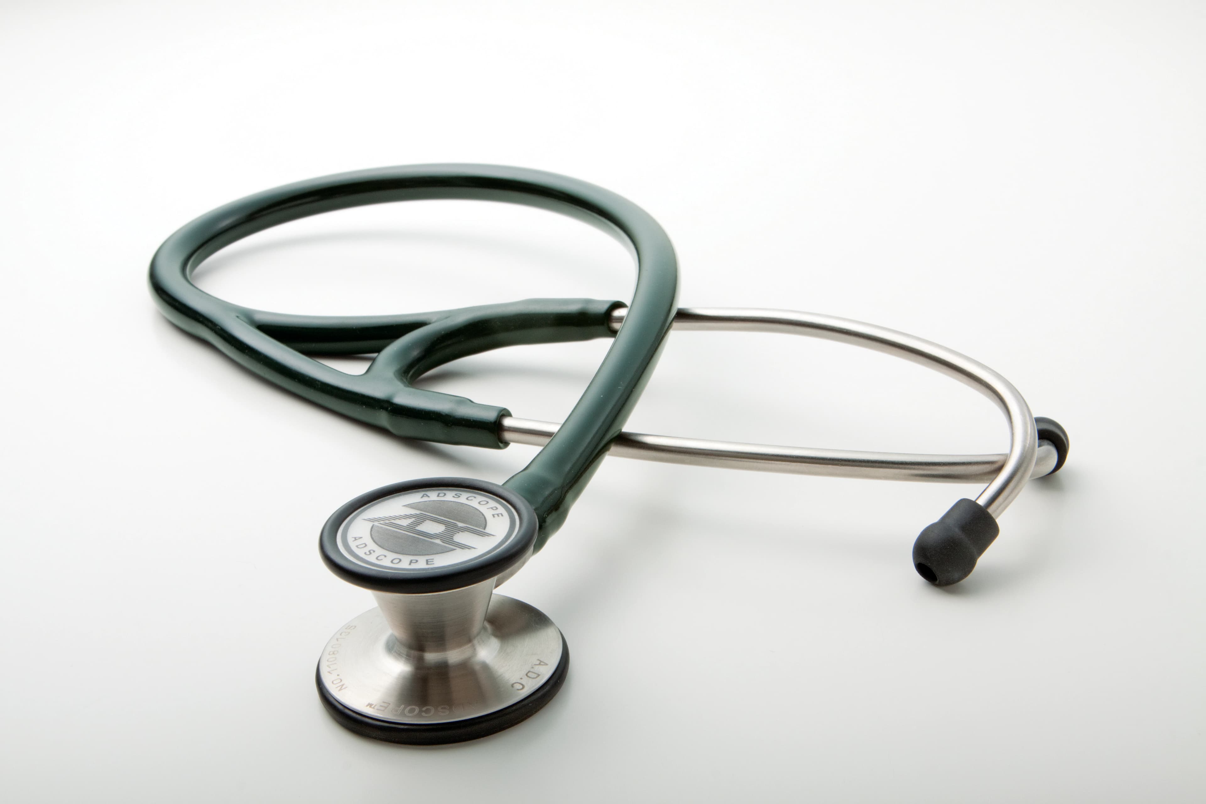 ADC Adscope 601 Cardiology Stethoscope, Dark Green PVC Tubing, Each - Stethoscope Adscope 601 - Image 1