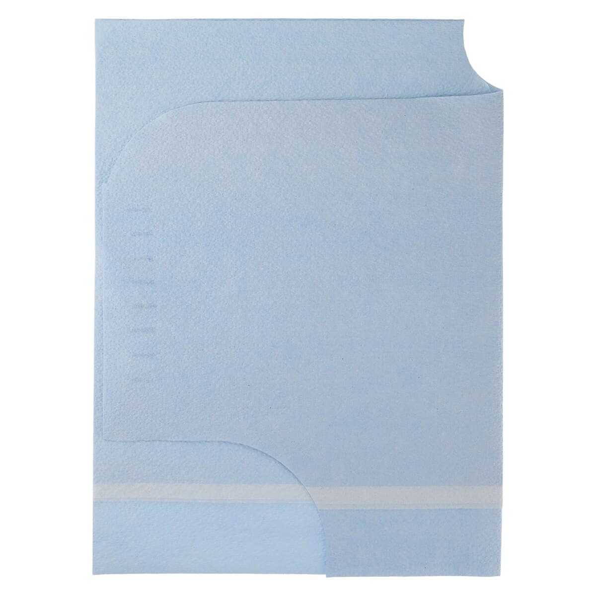 Tidi Products Exam Cape, Disposable, Short Sleeves, Front/Back Opening, Blue, 30 in x 21 in, 100/Case thumbnail 2