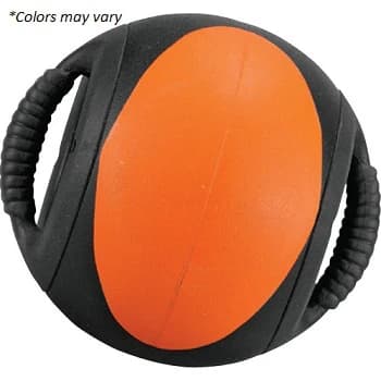 Aeromatt Dual Grip Medicine Ball, 10 lb, 9" Diameter, Yellow/Black - Ball Medicine Dual Grip 10lb - Image 1