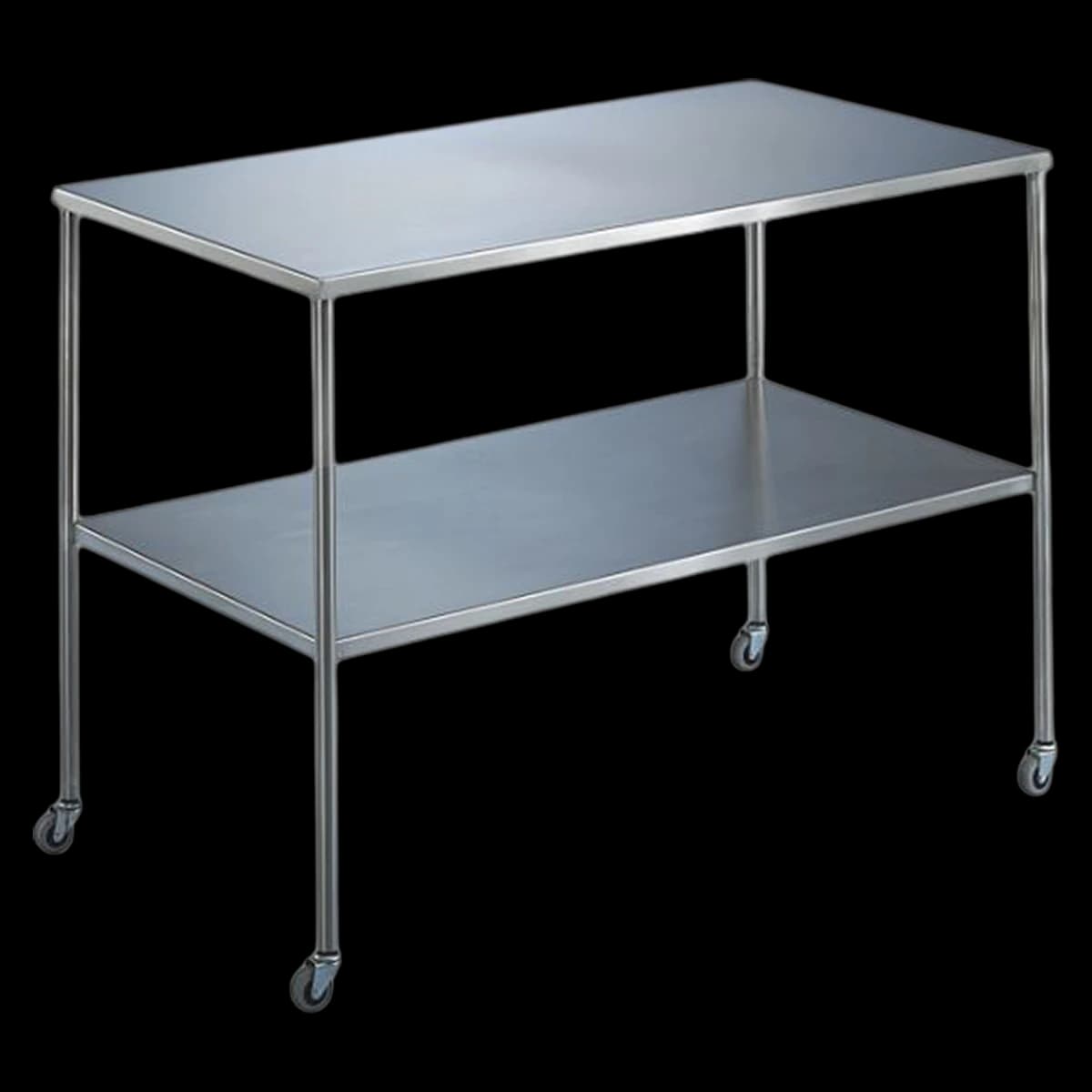 Blickman Howard Instrument Table, 48" x 20" x 34", 300 lb Capacity, 3" Casters - Back Table - Image 1