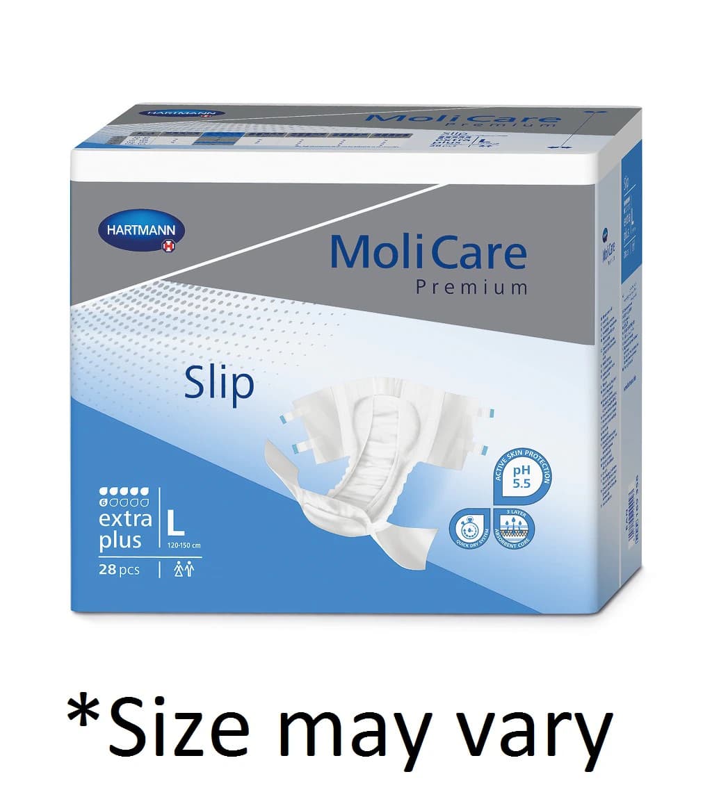 Hartmann MoliCare Premium Incontinence Brief, Unisex, Extra White, XL (59-69"), Disposable, 56/Case - Brief MoliCare Prem Sft 59-69" - Image 1