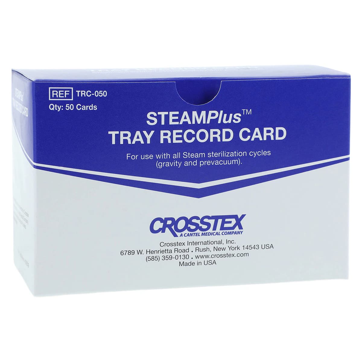 STEAMPlus Tray Record Card, Class 5 Integrator, 3" x 5", 50/Box - Steamplus Tray Record Card (50) - Image 1