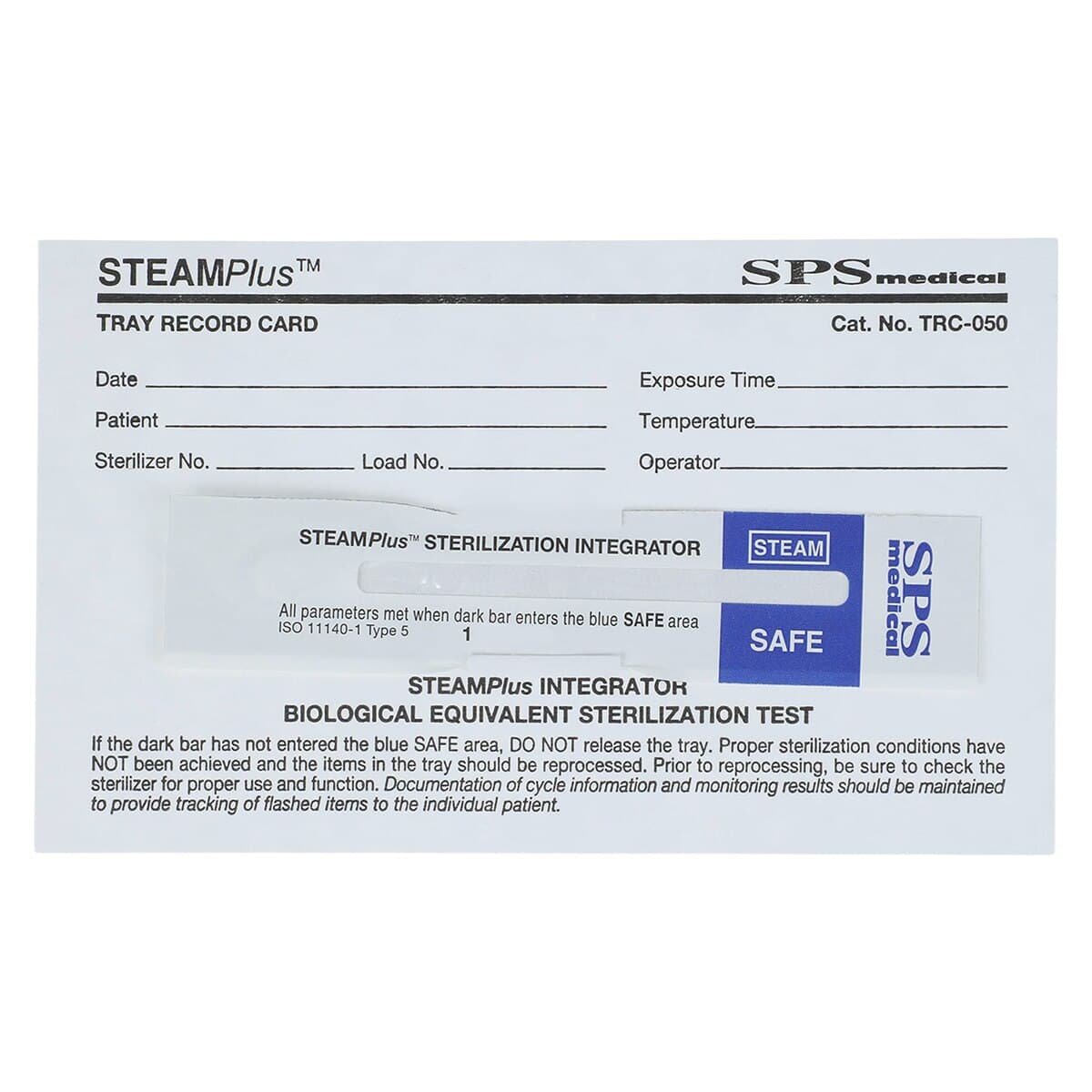 STEAMPlus Tray Record Card, Class 5 Integrator, 3" x 5", 50/Box thumbnail 2