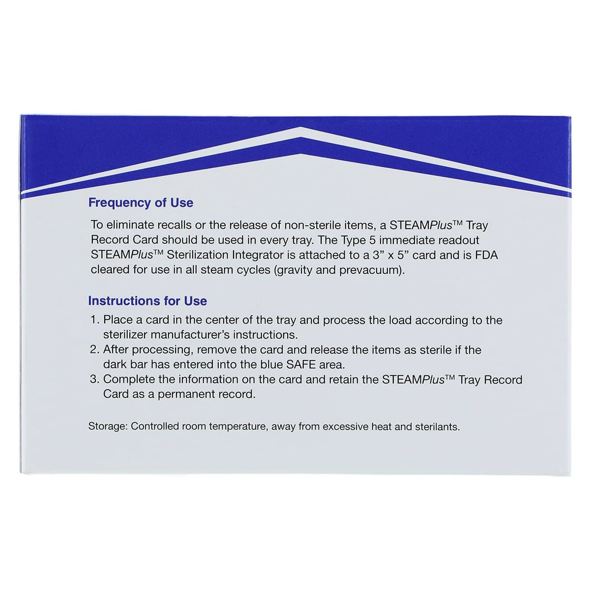 STEAMPlus Tray Record Card, Class 5 Integrator, 3" x 5", 50/Box thumbnail 3