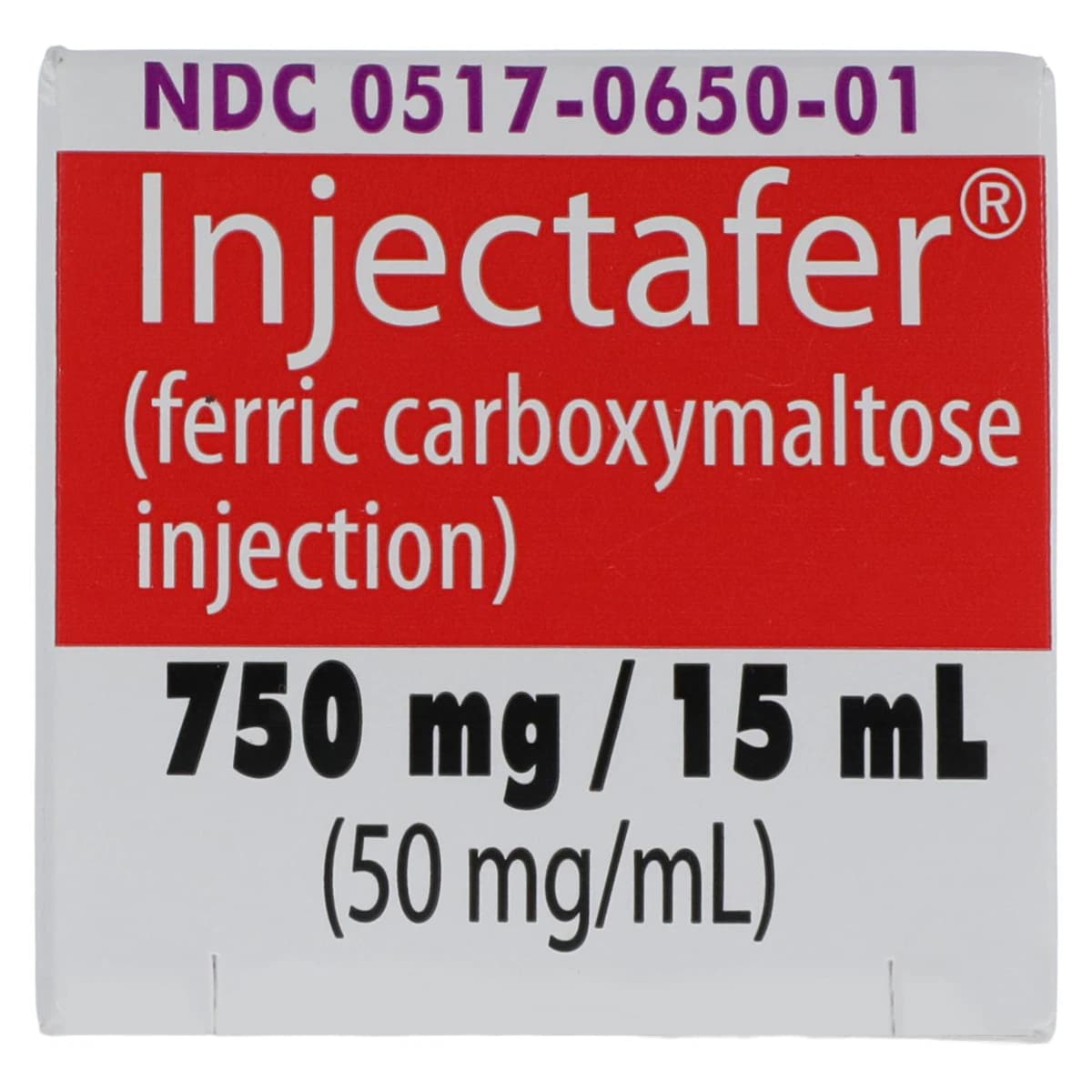 Injectafer (Ferric Carboxymaltose) Injection, 50 mg/mL, Single-Dose Vial, 15 mL thumbnail 7
