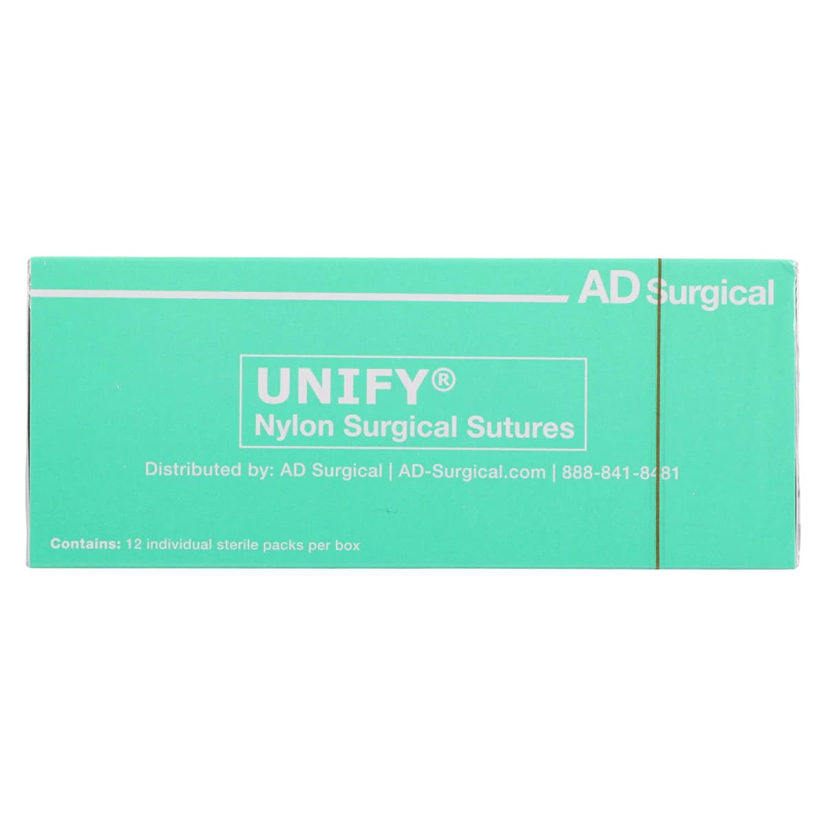 Unify Nylon Monofilament Suture, 2-0, 30", FS-1 Reverse Cutting 3/8 Circle Needle 24mm, Black, Non-Absorbable, 12/Box thumbnail 3