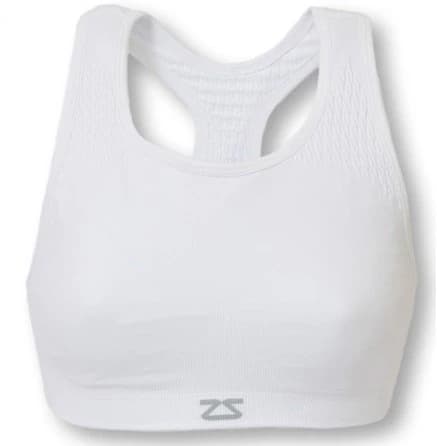 Zensah Running Sports Bra, Large/XL, White - Bra Sports White - Image 1
