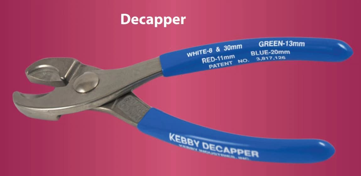 Acuderm Botox Bottle Decapper for 100mL Bottles, Metal, Blue, 20mm, Each - Decapper Bottle Botox - Image 1