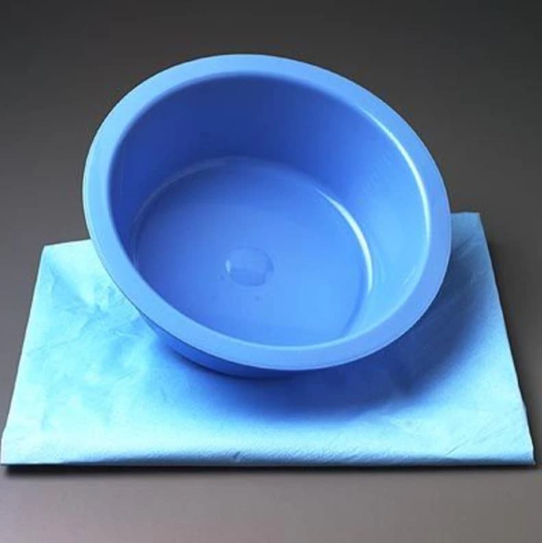 Sklar Instruments Solution Basin, Round, Plastic, Light Blue, 7 qt, Sterile with CSR Wrap - Basin Sol Strl w/CSR Wrap - Image 1