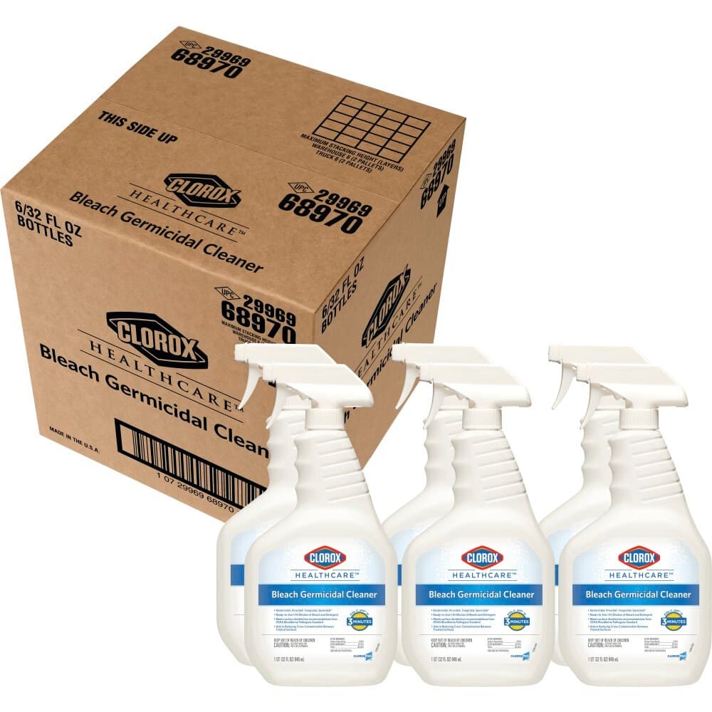 Clorox Bleach Germicidal Spray, 32 oz, Bottle, 6/Box thumbnail 2
