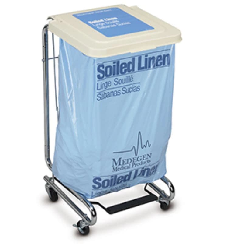 Medegen Step-On Stainless Steel Hamper Stand, 19" x 21" x 36" - Hamper Step-On SS 19x36x21" - Image 1