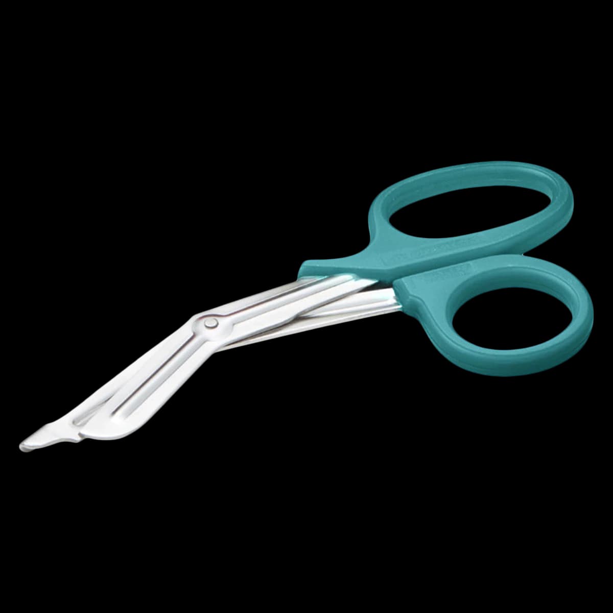 Medicut EMT Utility Shears, Angled 7-1/4", Stainless Steel/Polypropylene, Autoclavable, Reusable, Teal - Shears Medicut EMT Teal - Image 1