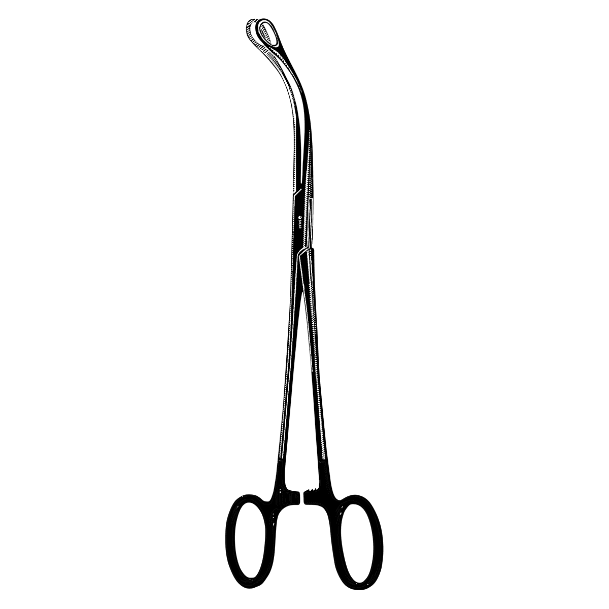 Sklar Laufe Laser Uterine Forceps, Curved, 7-3/4" - Forcep Uterine Laser Laufe Crv - Image 1