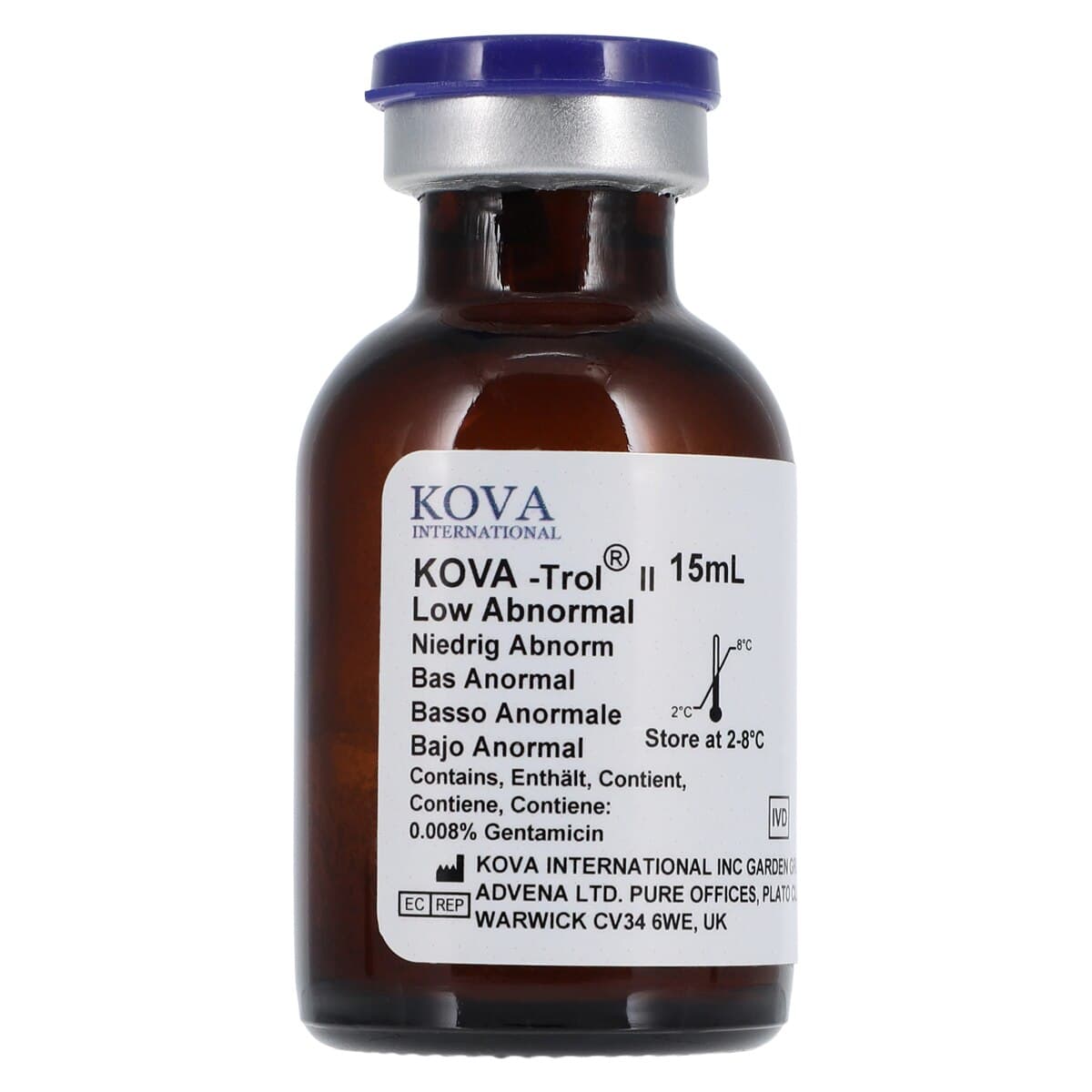 KOVA-Trol II Multi-Analyte Level 2 Low Abnormal Control, 4 x 15 mL, 4/Box thumbnail 3