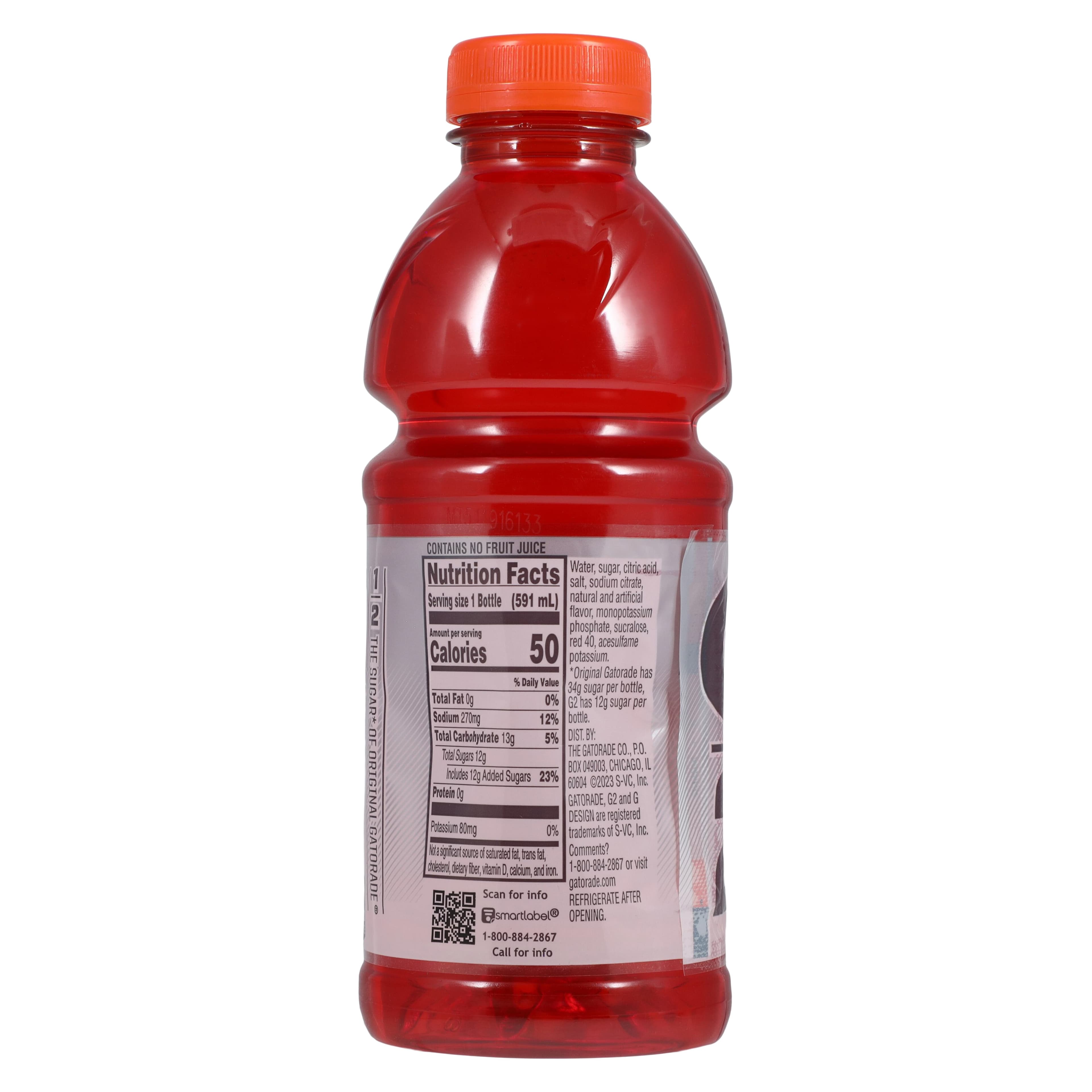 Gatorade G2 Fruit Punch Sports Beverage, 20 oz Bottle, 24/Case thumbnail 2