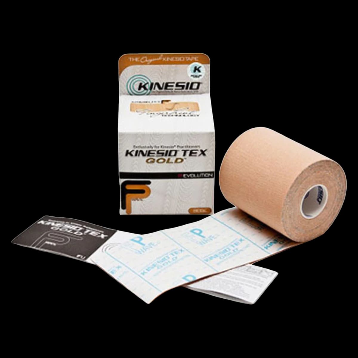 Kinesio Tex Gold Kinesiology Tape, Cotton, 3" x 5.5 yd, Beige, Non-Sterile, Latex-Free, Each - Tape Kinesio Tex Gold Beige - Image 1
