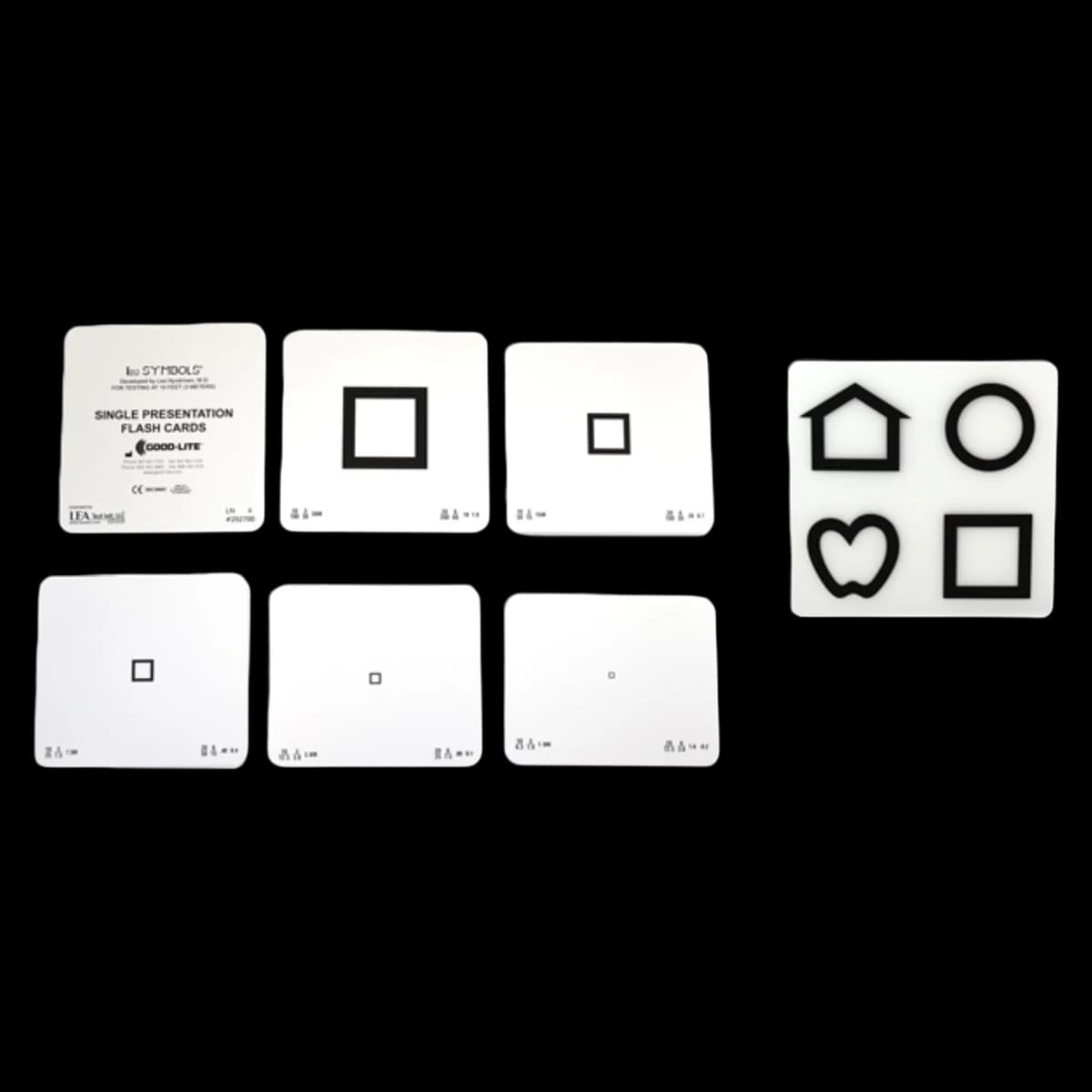 Good-Lite LEA Symbols Flash Card Set, 10-Foot Testing Distance, 1/Set - Flash Card Set LEA Symbol - Image 1