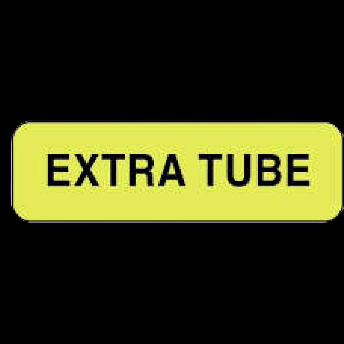 Precision Dynamics Label Extra Tube, 1-1/4" x 3/8", Fluorescent Yellow, 1000/Roll - Label Extra Tube 1-1/4x3/8" - Image 1