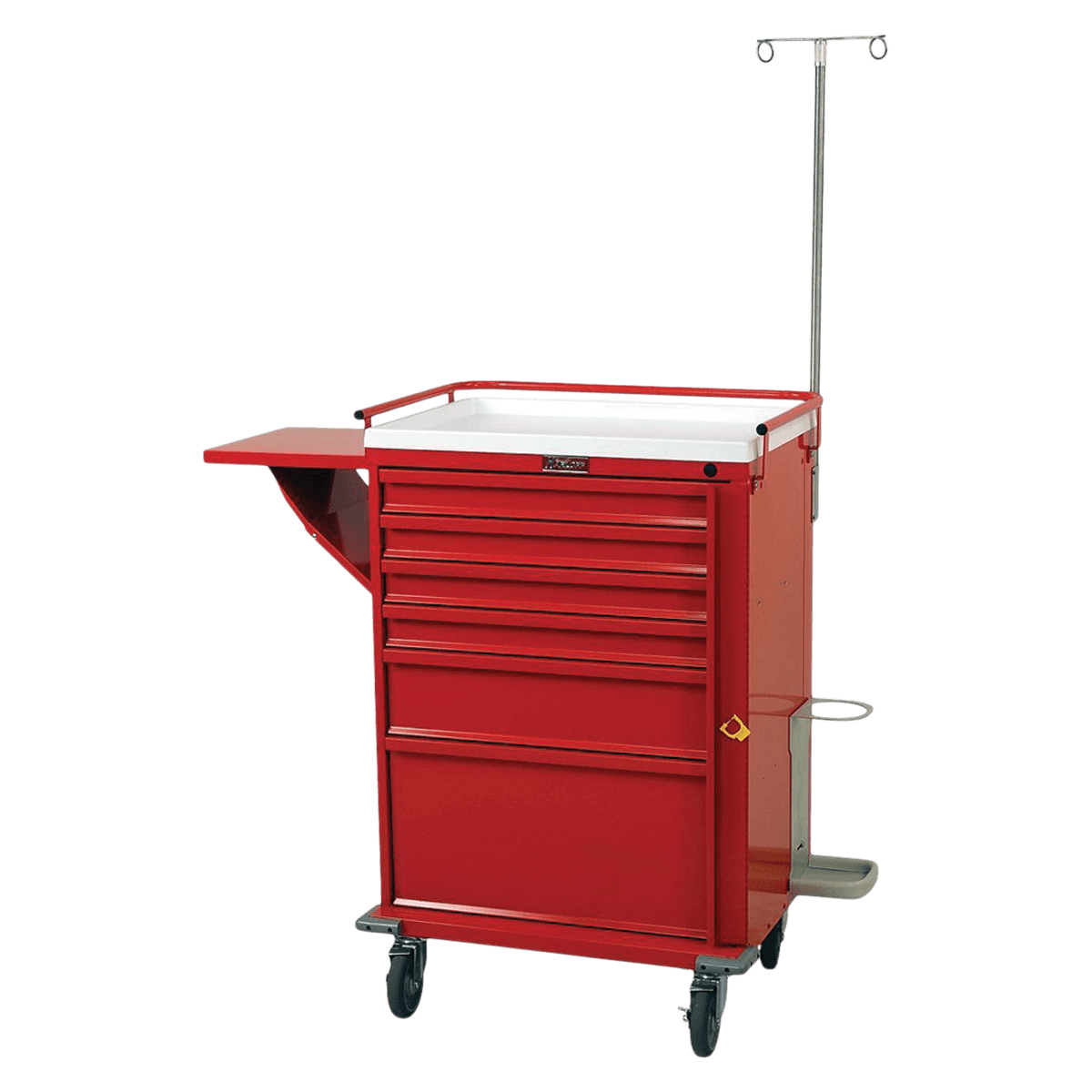 Harloff V-Series Emergency Crash Cart, Steel, 6 Drawers, 67.4 x 33.25 inches - Cart Emergency V-Ser Stl 6Draw - Image 1