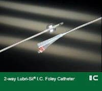 Bard Lubri-Sil 2-Way Foley Catheter, Standard Round Tip, Hydrogel Coated Silicone, 24Fr, 5cc - Catheter Foley Lubri-Sil LF - Image 1