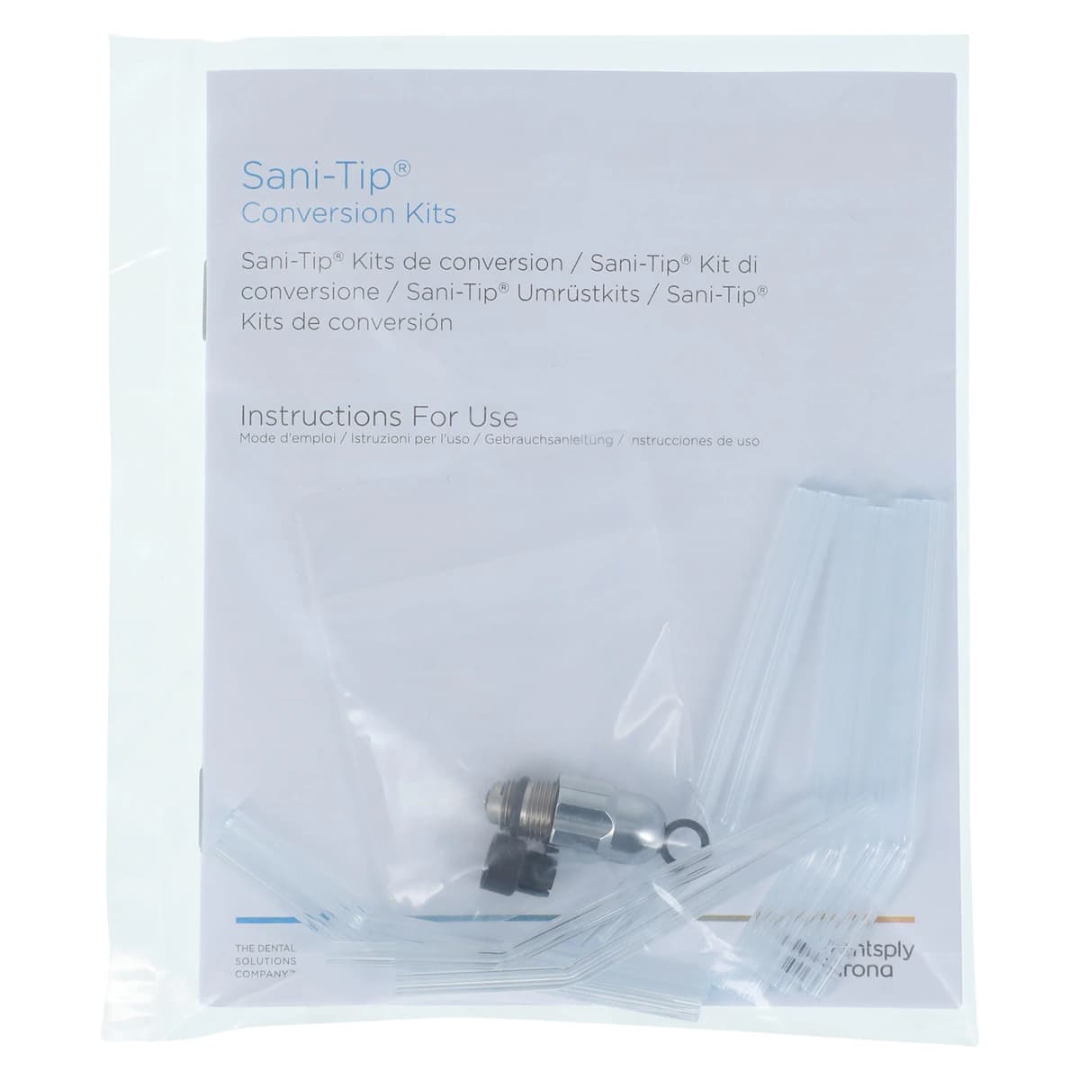 Sani-Tip A-Conversion Kit for A-dec Style Syringes, 10 Tips + Adapter, 122220N - Sani-Tip A-Conversion Kit - Adec Style - Image 1