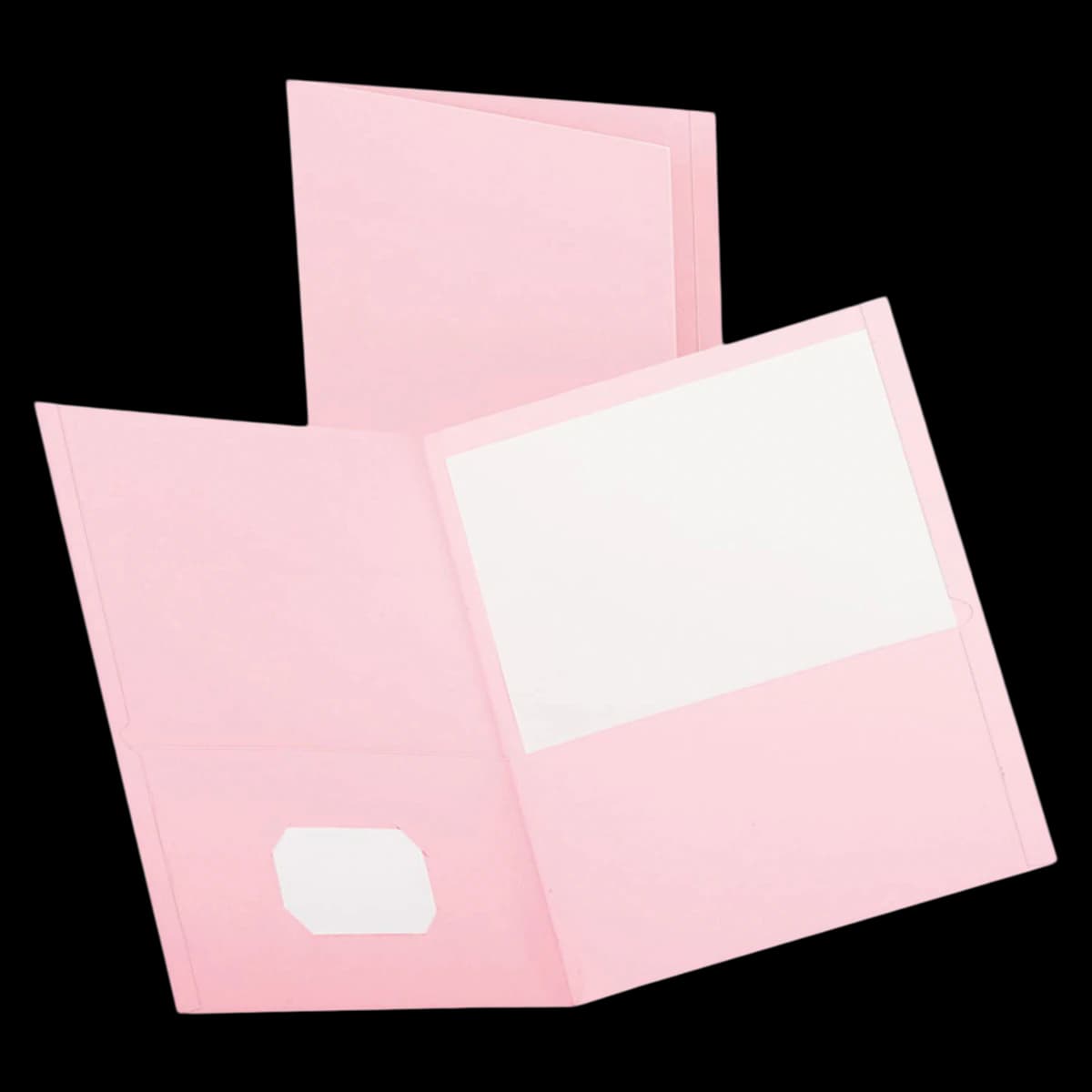 Oxford Twin-Pocket Portfolios, 8-1/2" x 11", Pink, 25/Pack - Portfolio 2Pckt Oxford Leather - Image 1